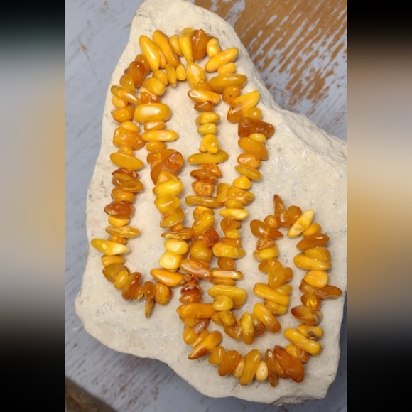 Old Genuine Amber Beads Necklace 57g  26" - Picture 8 of 11